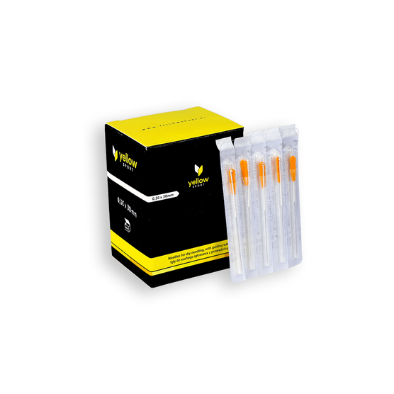 yellowSTING - Igły do suchego igłowania z prowadnicą - 0,30 x 30 mm - 100 szt.