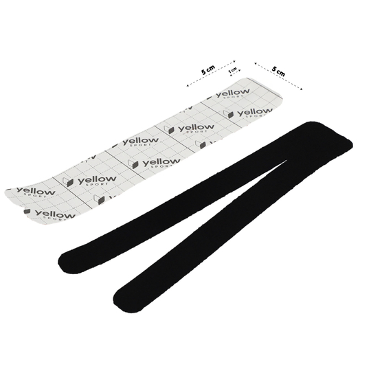 yellowPRECUT TAPE - Taśma do kinesiotapingu - Gotowe plastry w kształcie Y - Czarne - 20 aplikacji x 25 cm