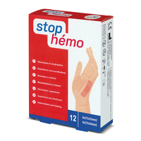 STOP HEMO - Plastry hemostatyczne alginianowe na krwawiące rany, sterylne - 12 szt.
