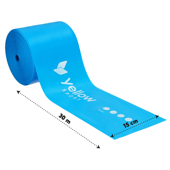 Taśma do ćwiczeń yellowFLAT Band TPE, niebieska, opór 9-11 kg