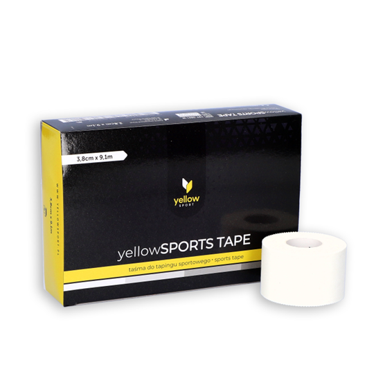 yellowSPORT yellowSPORTS TAPE - Taśma sztywna do tapingu - 3,8 cm x 9,1 m - Biała - Opakowanie 6 szt.