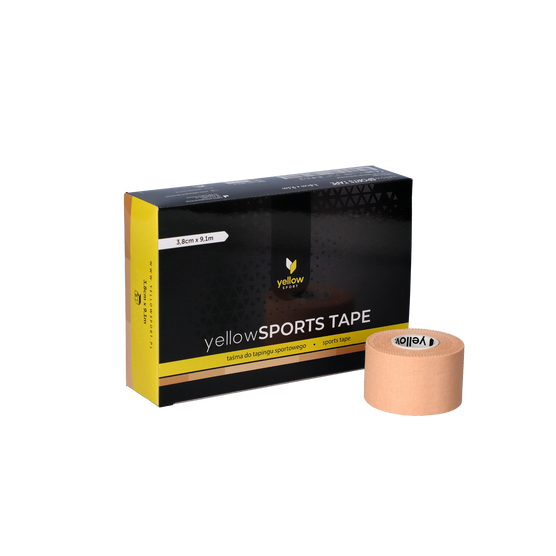yellowSPORT yellowSPORTS TAPE - Taśma sztywna do tapingu - 3,8 cm x 9,1 m - Beżowa - Opakowanie 6 szt.