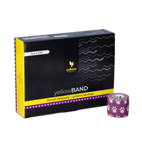 yellowSPORT yellowBAND - Bandaż kohezyjny - 5 cm x 4,5 m - Fioletowy w łapki - Opakowanie 12 szt.