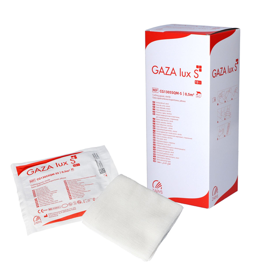 ZARYS GAZA lux S - Gaza opatrunkowa kopertowa, jałowa - 1/2 m² 13N