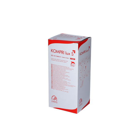 ZARYS KOMPRI LUX S - Kompres z gazy sterylny 17N, 8W, 7,5 cm x 7,5 cm - 3 szt.