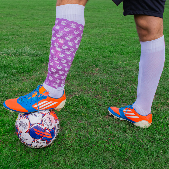 yellowBAND - Bandaż kohezyjny - 5 cm x 4,5 m - Fioletowy w łapki