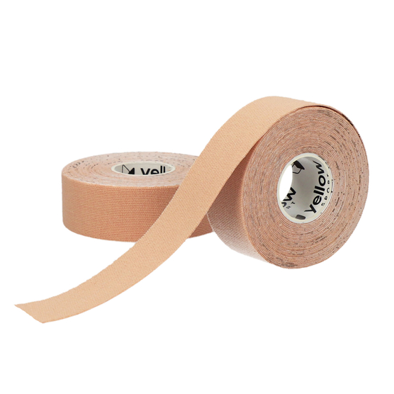 yellowTAPE - Taśma do kinesiotapingu limfatycznego twarzy - 2,5 cm x 5 m - Beżowa
