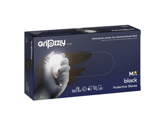 Rękawice nitrylowe Gripzzly 50szt. - pomarańczowe - M