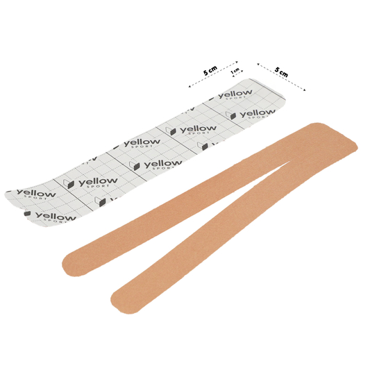 yellowSPORT yellowPRECUT TAPE - Taśma do kinesiotapingu - Gotowe plastry w kształcie Y - Beżowe - 20 aplikacji x 25 cm