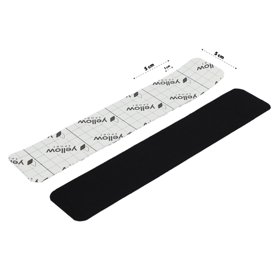yellowPRECUT TAPE - Taśma do kinesiotapingu - Gotowe plastry w kształcie I - Czarne - 20 aplikacji x 25 cm
