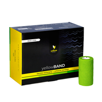 yellowBAND - Bandaż kohezyjny - 10 cm x 4,5 m - Zielony - Opakowanie 12 szt.