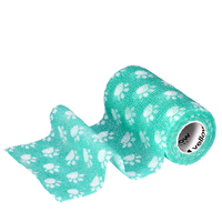 yellowBAND - Bandaż kohezyjny - 10 cm x 4,5 m - Zielony w łapki