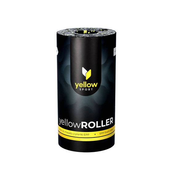 yellowROLLER - Wałek do masażu EPP - Czarno-żołty - 30 cm