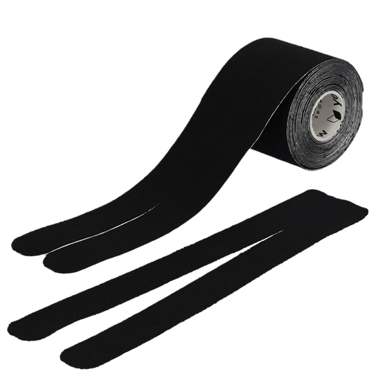 yellowPRECUT TAPE - Taśma do kinesiotapingu - Gotowe plastry w kształcie Y - Czarne - 20 aplikacji x 25 cm