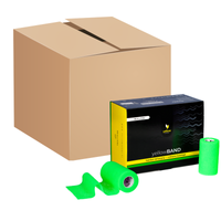 Bandaż kohezyjny yellowBAND - 10cm x 4,5m, intensywny zielony, zestaw 144 szt.