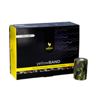 yellowSPORT yellowBAND - Bandaż kohezyjny - 7,5 cm x 4,5 m - Zielony moro - Opakowanie 12 szt.
