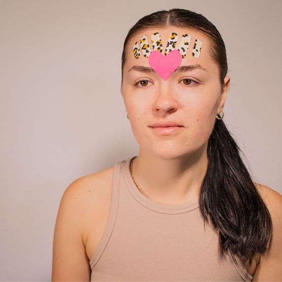 yellowTAPE - Taśma do kinesiotapingu limfatycznego twarzy - 2,5 cm x 5 m - Panterka