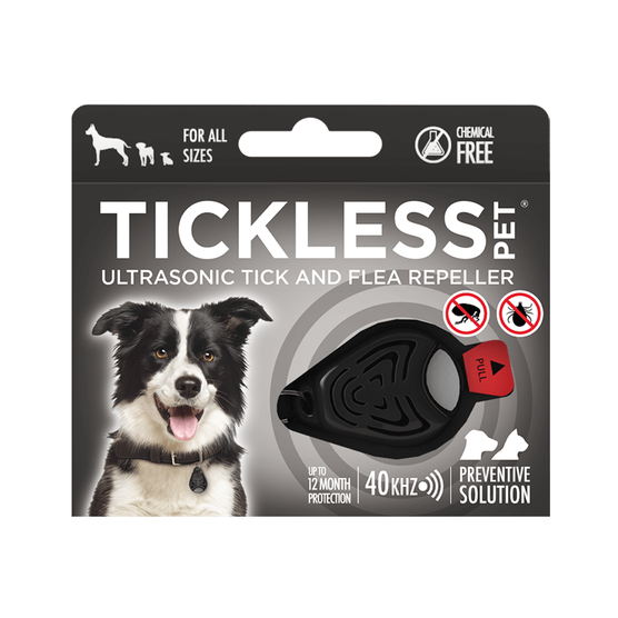TICKLESS® Pet - Ultradźwiękowa ochrona przed kleszczami dla zwierząt - Czarny