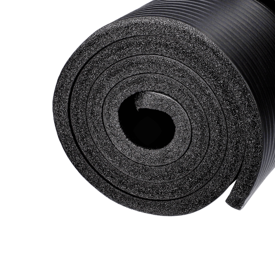 yellowMAT Holes - Mata do ćwiczeń z otworami NBR - Czarna - 183 cm x 61 cm x 1,5 cm