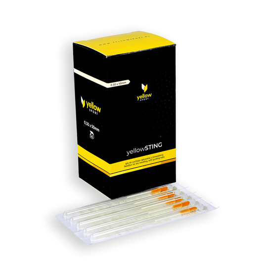 yellowSTING - Igły do suchego igłowania z prowadnicą - 0,30 x 50 mm - 100 szt.