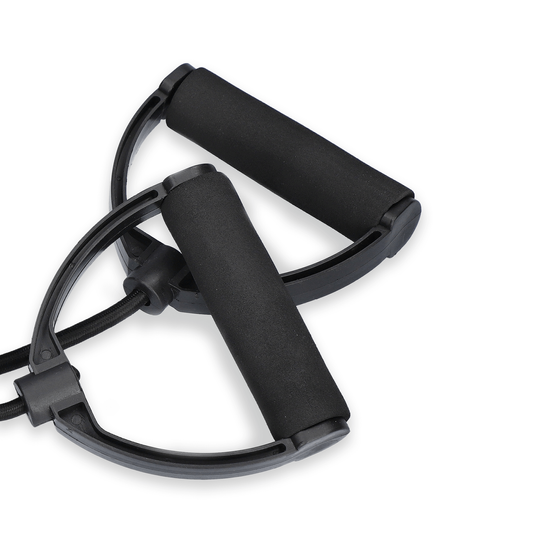 yellowSPORT yellowBOSU - Trener równowagi z uchwytami i pompką - Szary - 58 cm