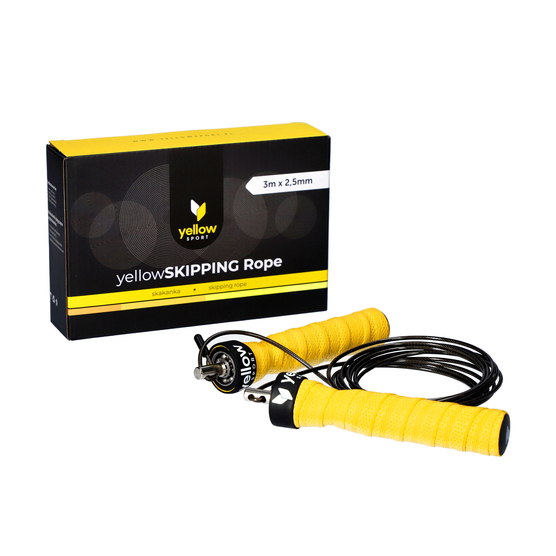 yellowSKIPPING Rope - Skakanka sportowa 3 m - Żółta