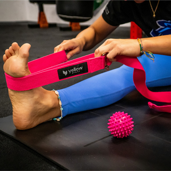 yellowSTRAP Yoga - Pasek do jogi - Różowy - 183 cm x 3,8 cm