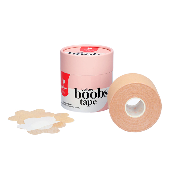 yellowBOOBS TAPE - Taśma modelująca biust z nasutnikami - 5 cm x 5 m - Beżowa