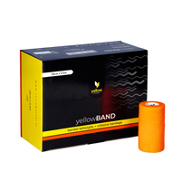 yellowSPORT yellowBAND - Bandaż kohezyjny - 10 cm x 4,5 m - Intensywnie pomarańczowy - Opakowanie 12 szt.