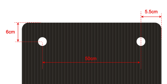 yellowMAT Holes - Mata do ćwiczeń z otworami NBR - Czarna - 183 cm x 61 cm x 1,5 cm