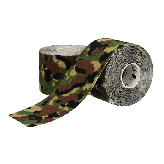 yellowTAPE - Taśma do kinesiotapingu - 5 cm x 5 m - Zielona moro