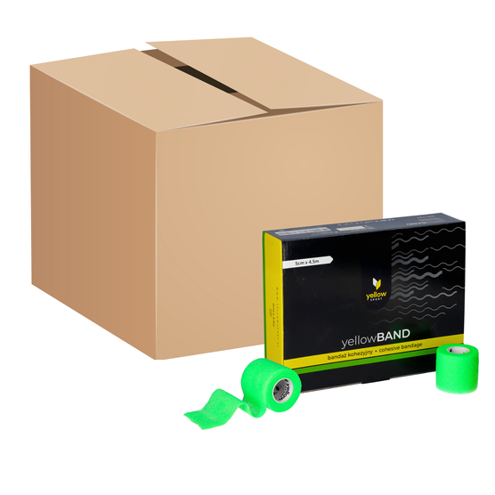 yellowBAND - Bandaż kohezyjny - 5 cm x 4,5 m - Intensywnie zielony - 288 szt.