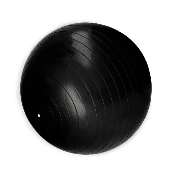 yellowGYM Ball - Piłka gimnastyczna z pompką - Czarna - 65 cm