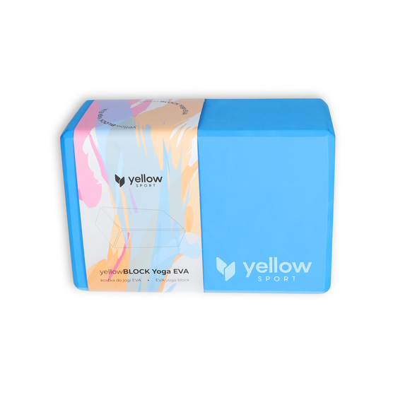 yellowBLOCK Yoga EVA - Kostka do jogi z pianki EVA - Niebieska