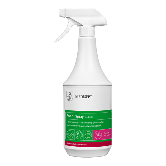 Medisept Velox Spray Teatonic - Preparat do dezynfekcji powierzchni - Z atomizerem - 1000 ml