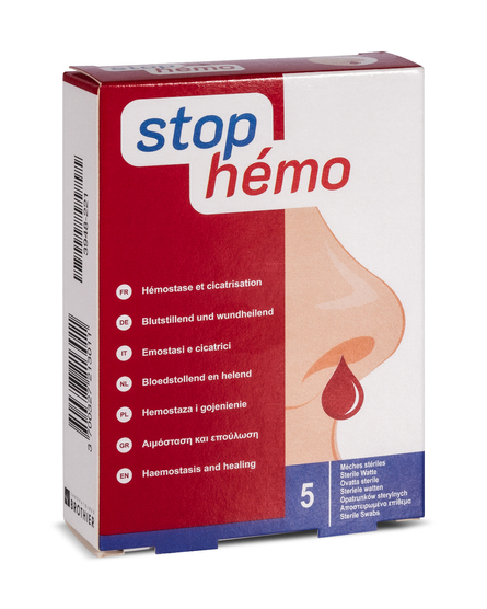 STOP HEMO - Tampony hemostatyczne alginianowe do nosa i jamy ustnej, sterylne - 5 szt.