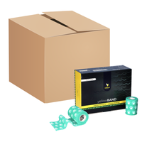 Bandaż kohezyjny yellowBAND - 7,5cm x 4,5m, zielony w łapki, zestaw 192 szt.