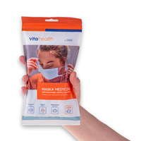 ZARYS VitaHealth - Maska medyczna jednorazowa, niesterylna z gumkami - Biała - 10 szt.