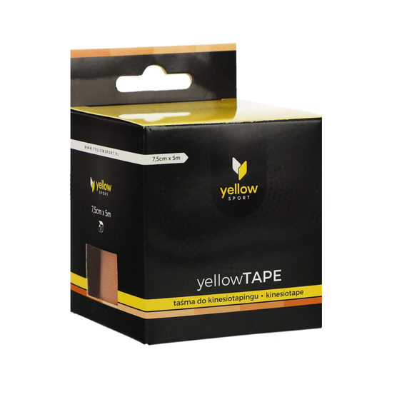 yellowTAPE - Taśma do kinesiotapingu - 7,5 cm x 5 m - Beżowa