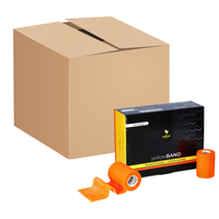 Bandaż kohezyjny yellowBAND - 7,5cm x 4,5m, intensywny pomarańczowy, zestaw 192 szt.