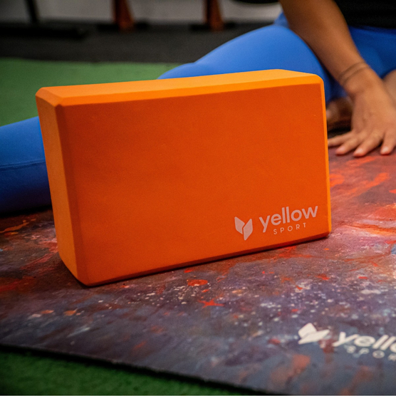 yellowBLOCK Yoga EVA - Kostka do jogi z pianki EVA - Pomarańczowa