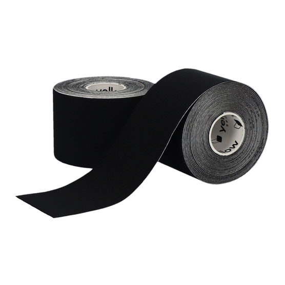 yellowENERGETIC TAPE - Taśma biomechaniczna do kinesiotapingu - Nylonowa - 5 cm x 5 m - Czarna
