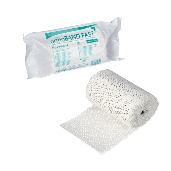ZARYS orthoBAND FAST - Opaska gipsowa ortopedyczna 10 cm x 3 m - czas wiązania 3 min