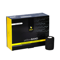 yellowSPORT yellowBAND - Bandaż kohezyjny - 7,5 cm x 4,5 m - Czarny - Opakowanie 12 szt.
