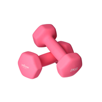 yellowDUMBBELL - Zestaw hantli 2 x 2 kg - Różowe - 1 para