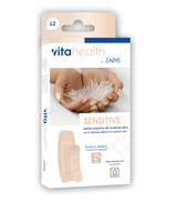 VitaHealth SENSITIVE - Plastry dla wrażliwej skóry z opatrunkiem, włókninowe - Beżowe -12 szt.