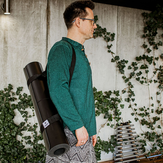 yellowMAT Yoga Rubber - Mata do jogi kauczukowa - Czarna - 185 cm x 68 cm