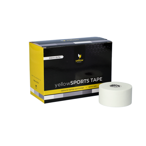 yellowSPORT yellowSPORTS TAPE - Taśma sztywna do tapingu - 3,8 cm x 13,7 m - Biała - Opakowanie 6 szt.