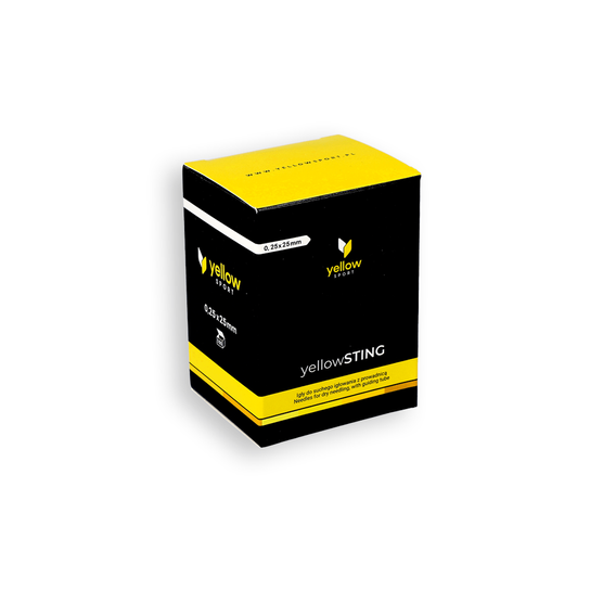 yellowSTING - Igły do suchego igłowania z prowadnicą - 0,25 x 25 mm - 100 szt.