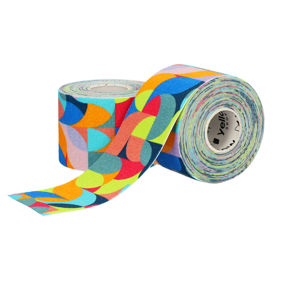 yellowTAPE - Taśma do kinesiotapingu - 5 cm x 5 m - Tęczowy abstrakt